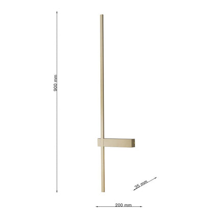 Aplique Interior Led Moderno Minimalista Dorado