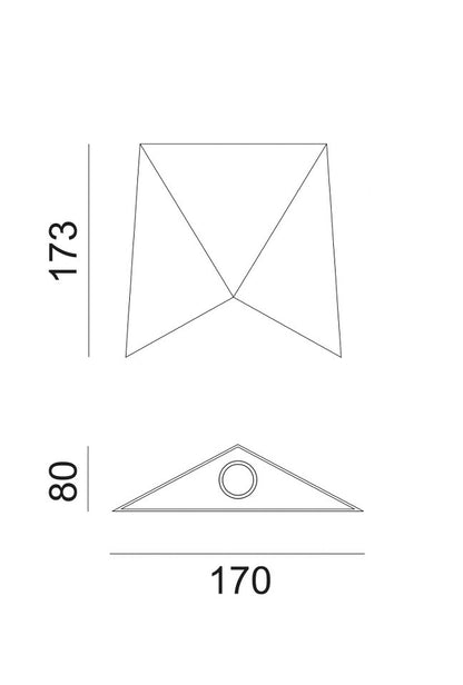 Aplique exterior Negro